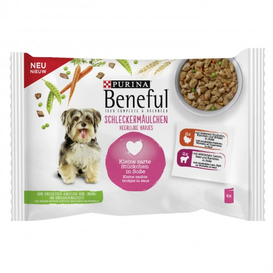 Purina Beneful Schleckermäulchen Lamm & Truthahn 4x 100G