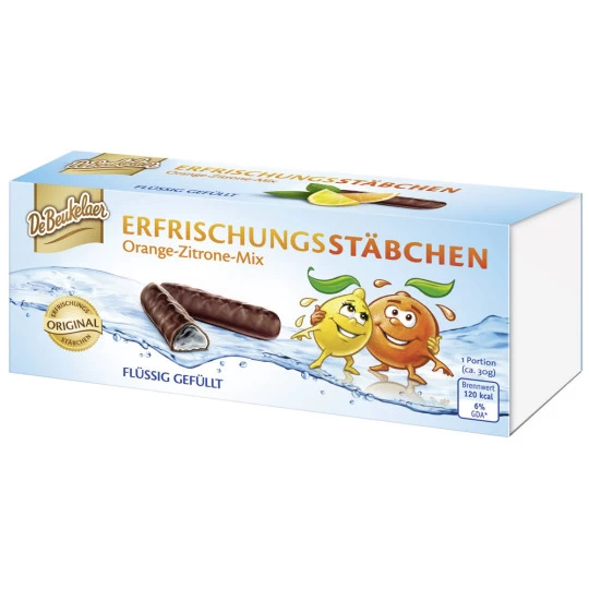 Beukelaer Erfrischungsstäbchen Orange-Zitrone-Mix 75G