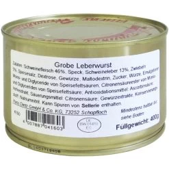 Grobe Leberwurst 400G