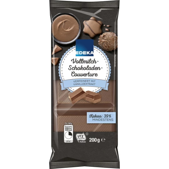 Vollmilch Schokoladen Couverture 200G