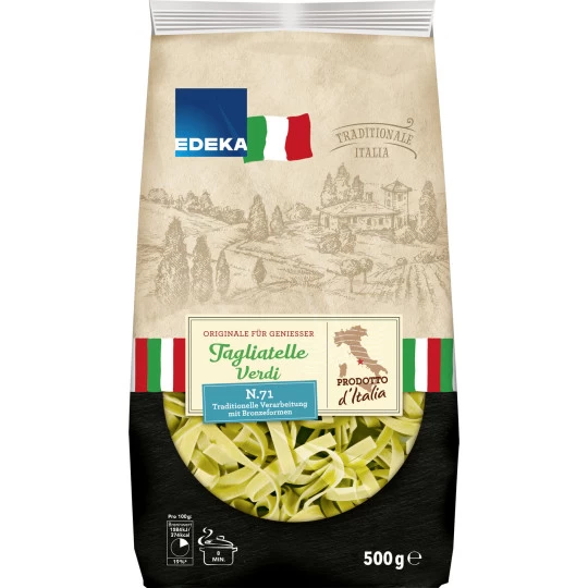 Italia Nudeln Tagliatelle Grün 500G