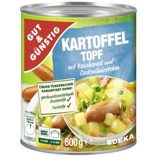 & Günstig Kartoffeltopf Mit Würstchen 800G