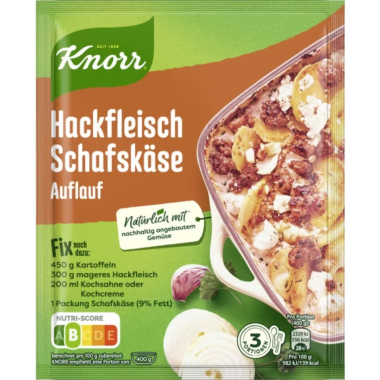 Knorr Fix Hackfleisch Schafskäse-Auflauf 43G
