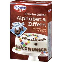 Dr. Oetker Schoko Dekor Alphabet & Ziffern 58G