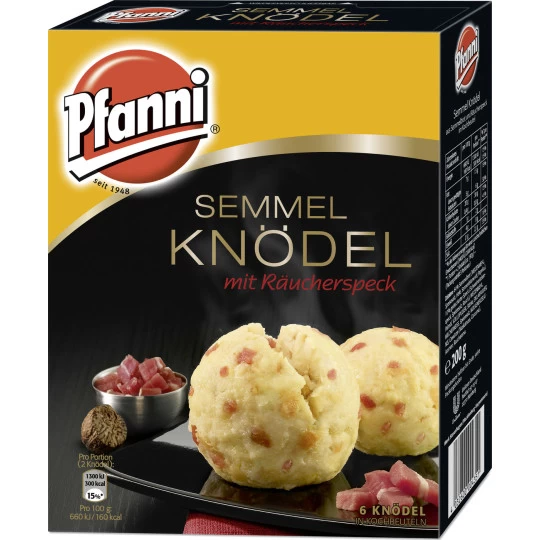 Semmel Knödel Mit Räucherspeck Im Kochbeutel - 6 Knödel 200G